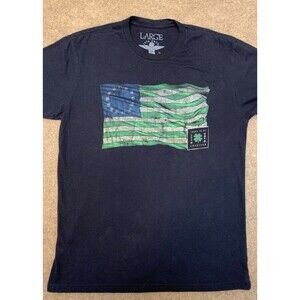1776 United Betsy Ross USA Flag Shirt Mens L St Paddy's Day Black Pullover